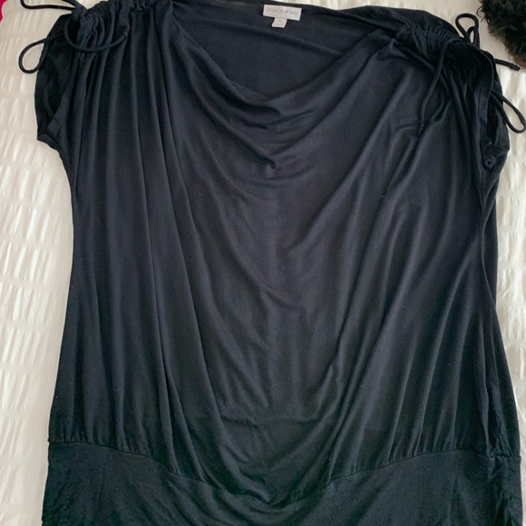 Fashion Bug Black Drape Neck Blouse - Picture 5 of 16